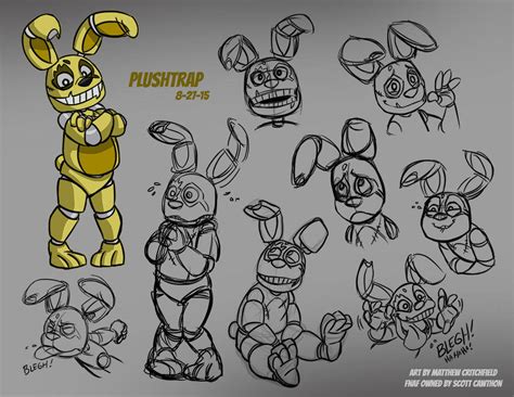 FNAF - Plushtrap Sketches 01 - 8-27-15 by Mattartist25 on DeviantArt