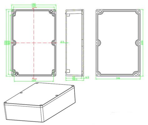 222x145x55mm Metal Electrical Junction Box Sizes with Screws