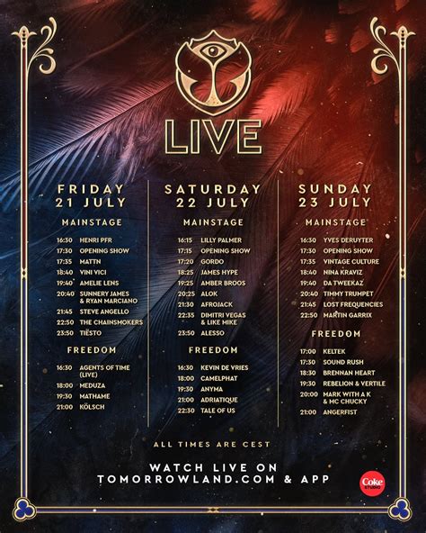 Tomorrowland Releases Weekend One Stream Times - EDMTunes