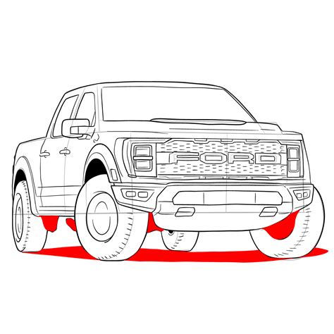 Simple Ford Truck Drawing