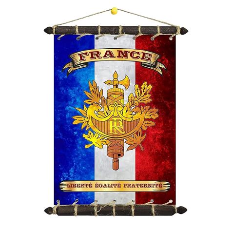 Amazon.com: FRANCE République Française Flag Standard Coat of Arms on ...