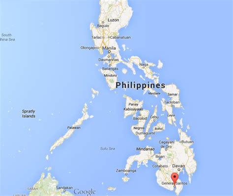 Where is General Santos on map Philippines