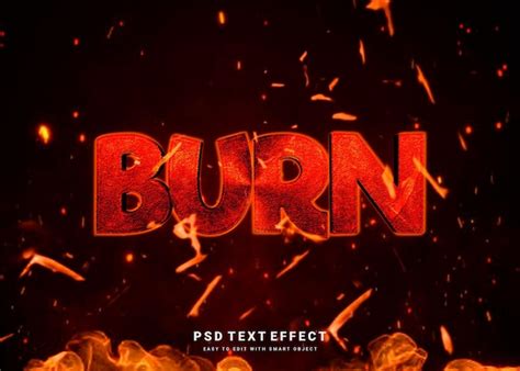 Premium PSD | Burn text effect