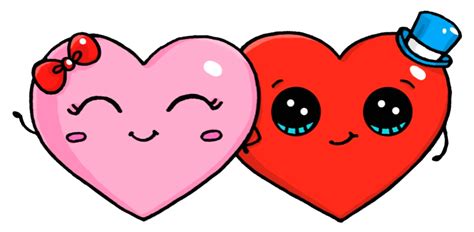 Heart Couple | Cute heart drawings, Kawaii doodles, Cute easy drawings