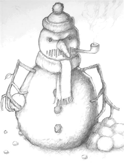 Evil Snowman Drawing at GetDrawings | Free download