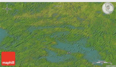 Satellite 3D Map of Round Lake