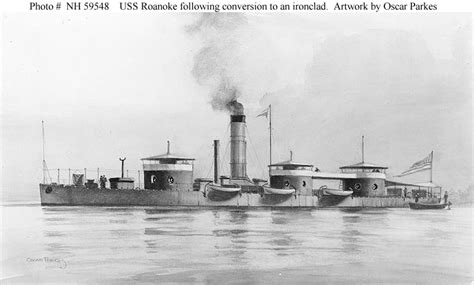 USN Ships--USS Roanoke (1857-1883) -- As an Ironclad