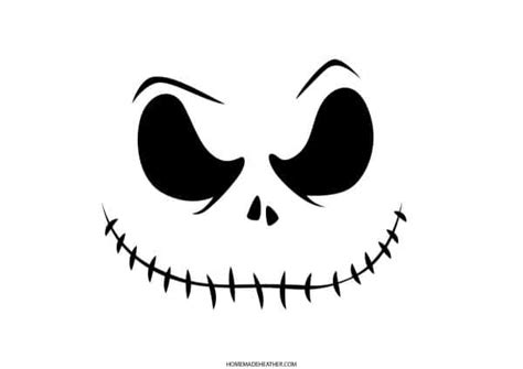 Jack Skellington Pumpkin Carving Stencils » Homemade Heather