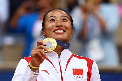 Paris Olympics: China's Zheng Qinwen triumphs in tennis final after ...