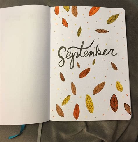 September Cover Page | Bullet journal september, Bullet journal christmas, Bullet journal august