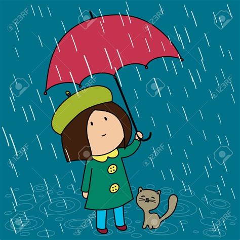 Rainy Day Cartoon Stock Vector Illustration And Royalty Free Rainy Day Cartoon Clipart | Art ...