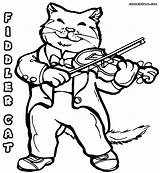 Fiddle Coloring Page Pages sketch template