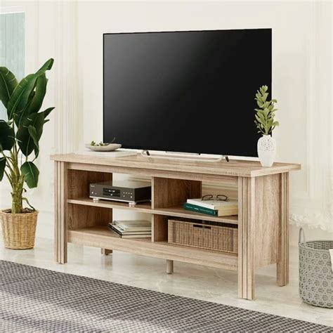 Farmhouse TV Stand for 55" Flat Screen TV Console Table Storage Cabinet ...