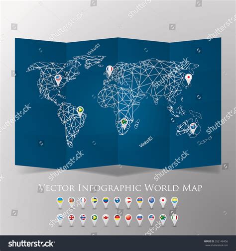 World Map National Flags Vector Illustration Stock Vector (Royalty Free ...