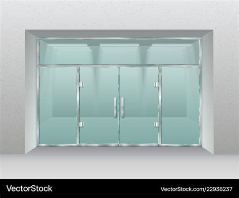 Glass store facade shopfront window retail shop Vector Image