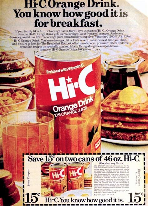 Old-fashioned Hi-C drink flavors, like grape, cherry, orangeade & others - Click Americana