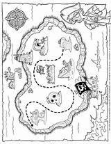 Printable Treasure Map Coloring Page Sketch Coloring sketch template