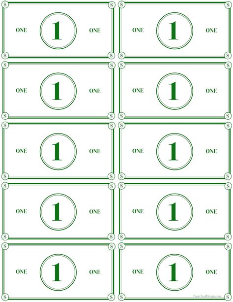 Play Money Printable - Paper Trail Design