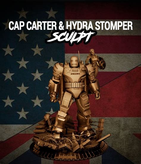 Captain Carter & Hydra Stomper ,peggy Carter, High Quality 3D Printer ...