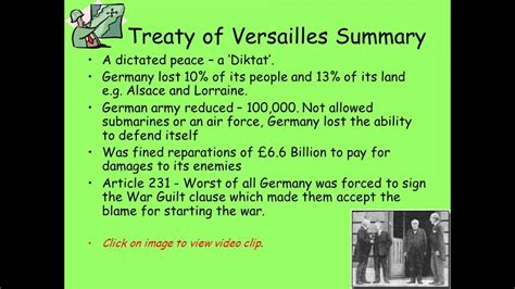 Treaty of Versailles - YouTube