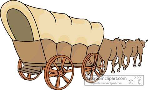 History Clipart - covered_wagon_12 - Classroom Clipart