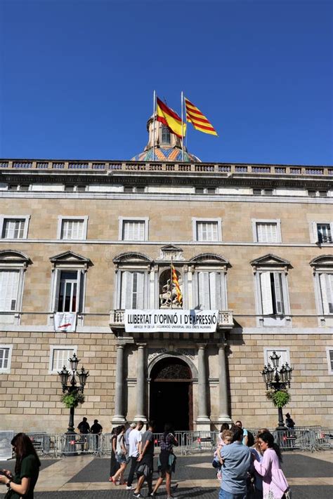 Palau De La Generalitat De Catalunya in Barcelona Editorial Photography ...