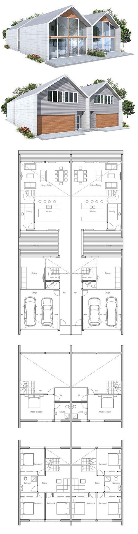 Duplex House Plans For Narrow Lots - House Plans