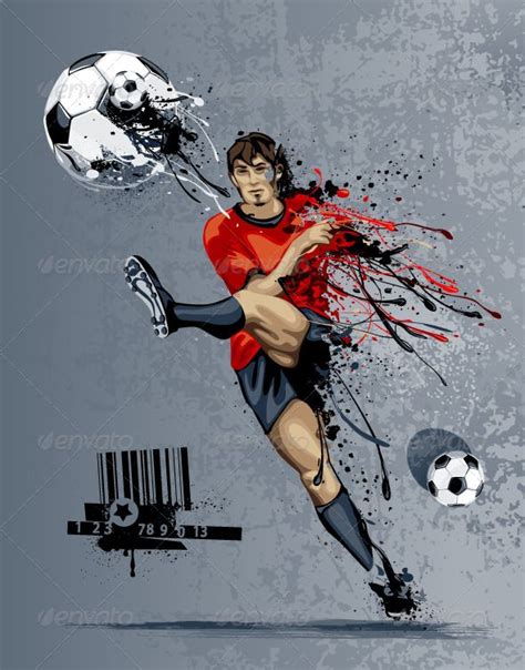 Abstract Soccer Player | Soccer art, Football paintings, Soccer players