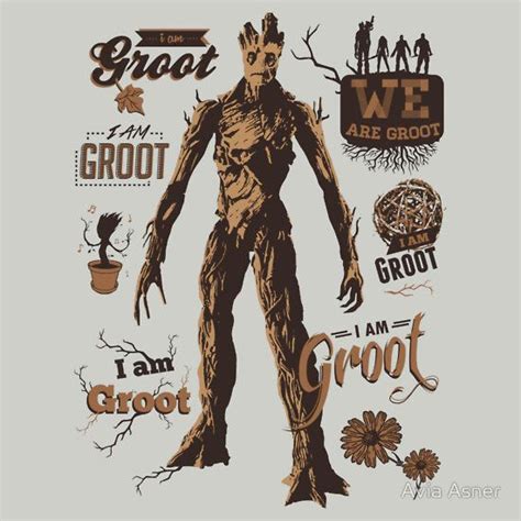 Groot Quotes - by Avia Asner | Guardians of the galaxy, Geek art, Marvel movies