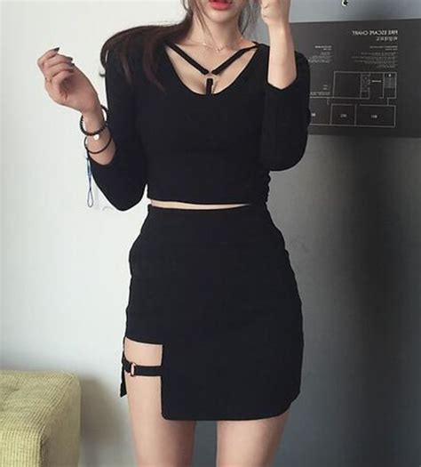 Black aesthetic outfit | Ulzzang fashion, Fashion outfits, Korean fashion