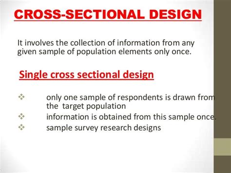 Cross sectional design