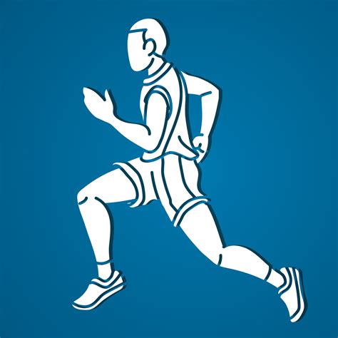 A Man Running Marathon Runner 27705450 Vector Art at Vecteezy