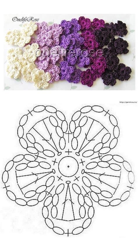 Lovely crocheted flower on a Japanese site - Salvabrani | Ganchillo ...