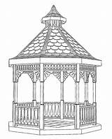 Gazebo Coloring Pages sketch template
