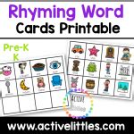 Rhyming Word Cards Printable - Active Littles