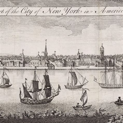 An early view of New York City, based on an earlier, unobtainable work by William Burgis - Rare ...