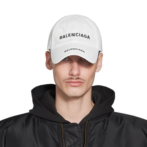 Double Logo Cap in White | Balenciaga US