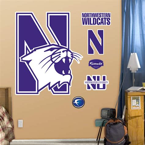 Northwestern Wildcats Logo Wall Decal | Shop Fathead® for Northwestern ...