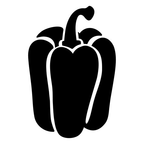 Pepper silhouette icon isolated. Vector illustration 27419314 Vector Art at Vecteezy