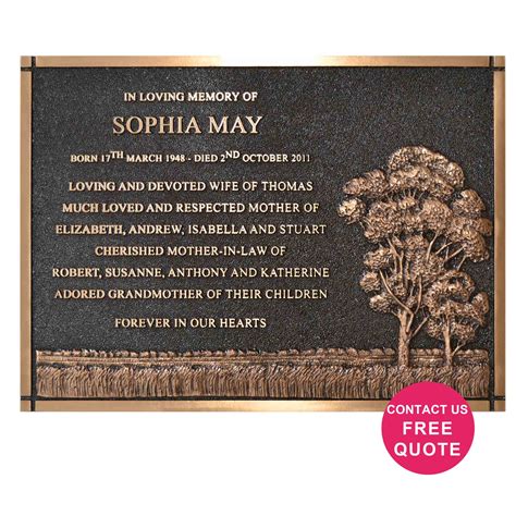 Memorial Plaques - Design online, Worldwide delivery