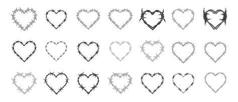 Barbed Wire Heart Clipart Image