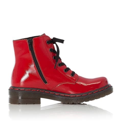 Rieker 76240-33 Red Ladies Boots Stylish Premium Shoes - 121 Shoes