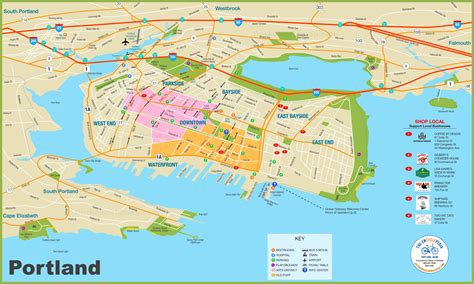 Portland (Maine) tourist map - Ontheworldmap.com