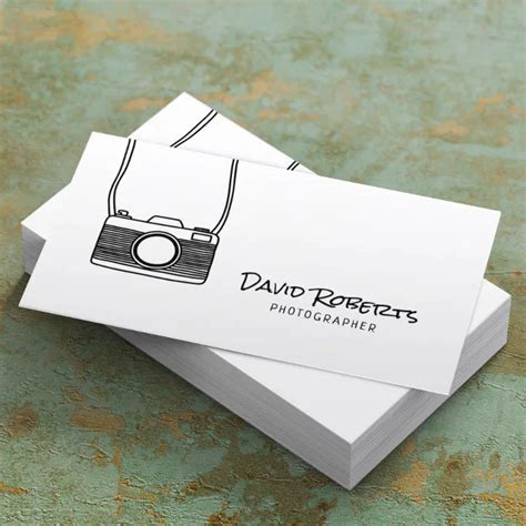 Minimalist Photographer Camera Photography Business Card | Zazzle