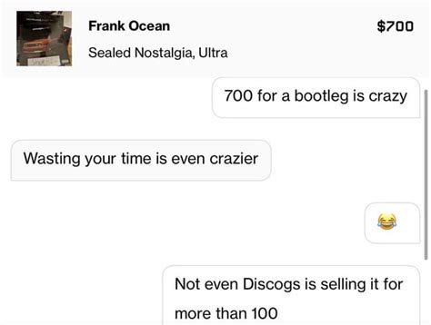 700 for a Nostalgia,ULTRA bootleg vinyl💀 : r/FrankOcean