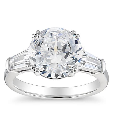 Blue Nile Studio Tapered Baguette Engagement Ring in Platinum (1/2 ct. tw.) | Blue Nile