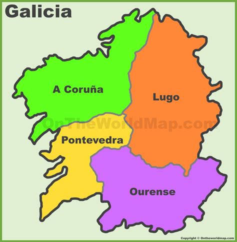 Galicia provinces map