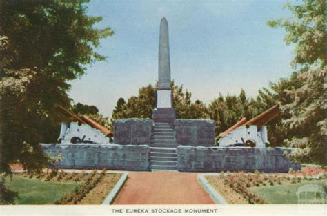 The Eureka Stockade Monument, Ballarat, 1958 | Victorian Places