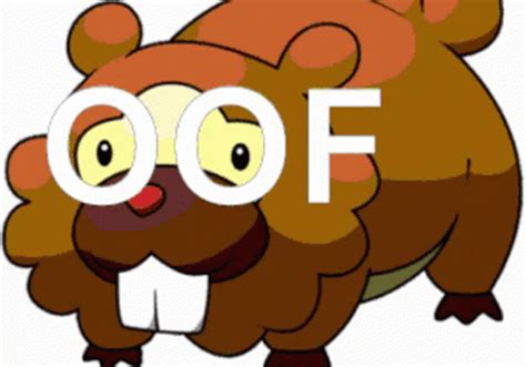 Anime Plump Mouse Pokemon Bidoof Oof Meme GIF | GIFDB.com