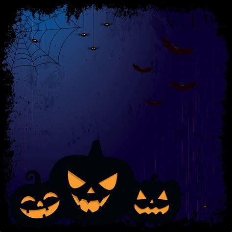 Scary gloomy dark blue halloween background - Vector 2373981 Vector Art ...